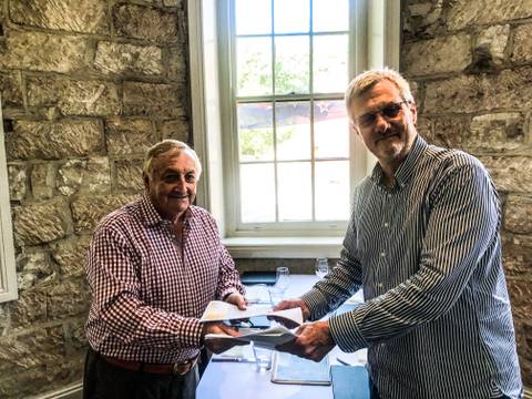 Exchanging Contracts with WPA President Ian Anderson
